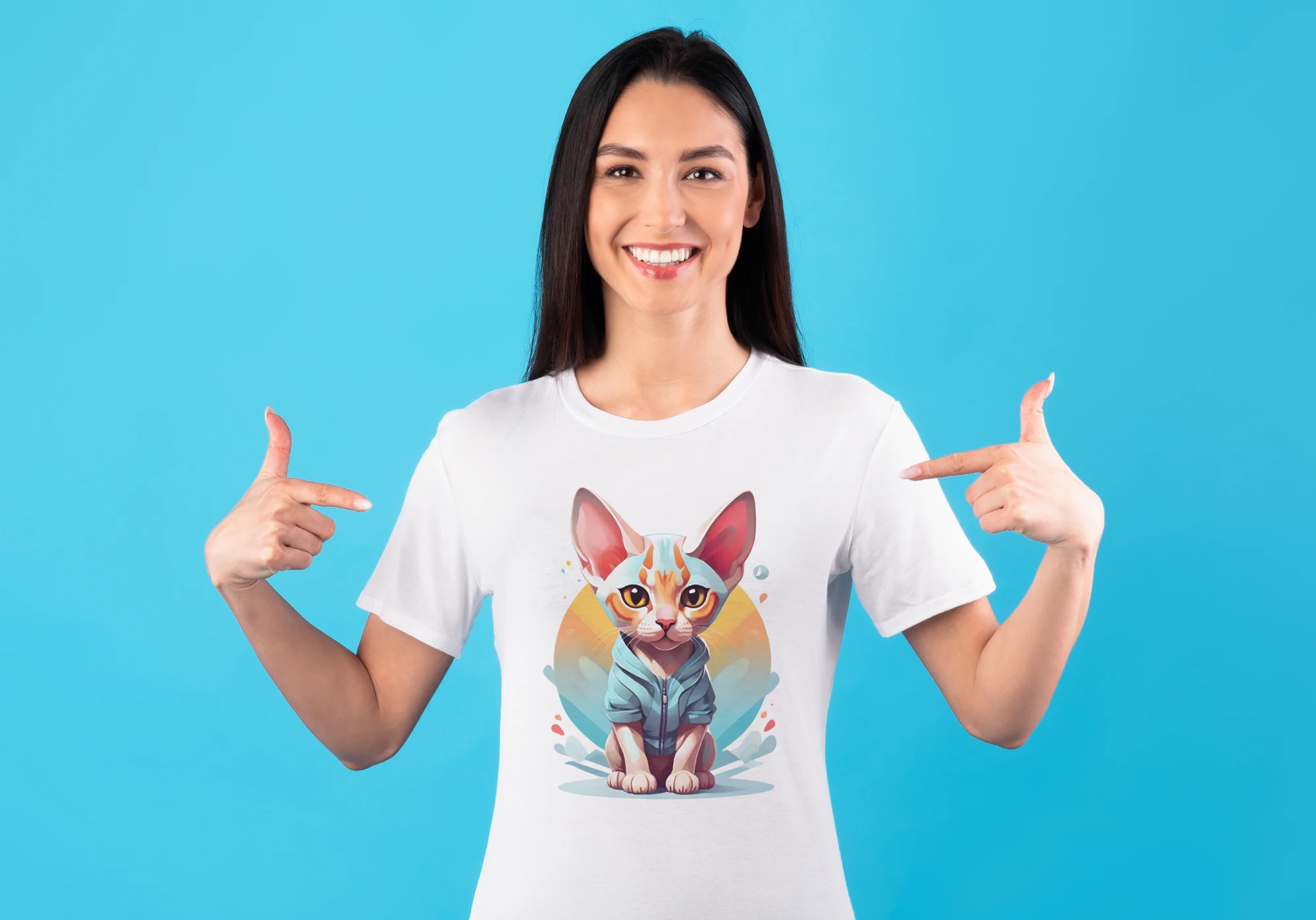 create and design authentic and unique t-shirt apparel, animals, cats